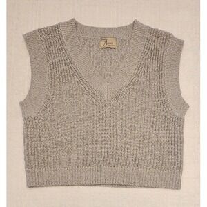 Ashley by 26 International Utility Collection Gray Sweater Vest Womens Sz M